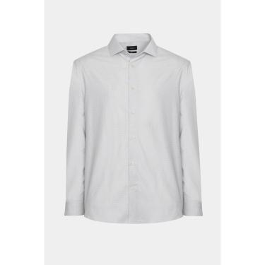 Imagem de Camisa Aramis Manga Longa Regular Branco e Cinza-Masculino