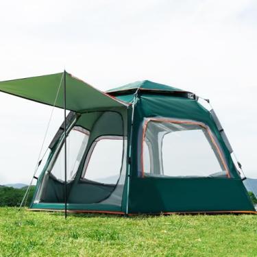 Imagem de NEW HAWAII Barraca Pop-Up Automática 6-8 Pessoas, Impermeável, Montagem Rápida, Proteção UV e Insetos, Inclúi Estacas,Grande Espaço 280x280x160cm (Verde)