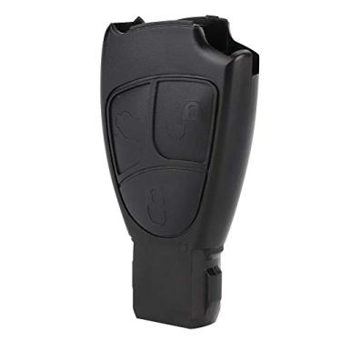 Imagem de Luqeeg W203 W211 W204 Estojo para Chave de Controle Remoto Com 3 Botões - Proteção contra Arranhões para Estojo para Chave do Carro - Não há Necessidade de Programar - Preto, Material ABS -