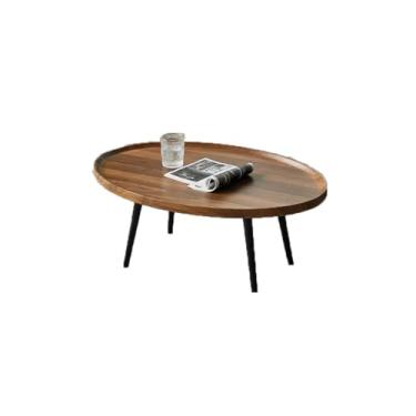 Imagem de Mesa de centro luz luxuosa simples sala de estar sofá mesa de centro moderna casa redonda pequena mesa de centro varanda mesa lateral pequena mesa de quarto (B)