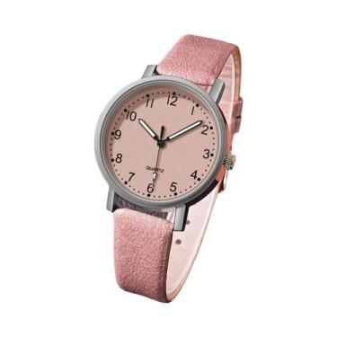 Imagem de Relógio De Pulso Feminino Vintage Com Pulseira De Couro Quartz Present
