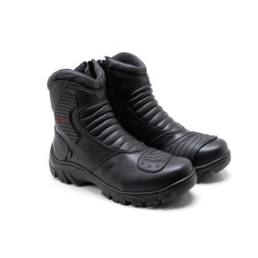 Imagem de Bota Coturno Motociclista Couro Masculino Conforto Dia a Dia-Masculino