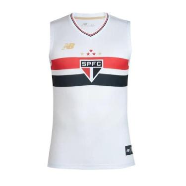 Imagem de Regata New Balance São Paulo Home 2025/26 Torcedor Masculina - Branco 