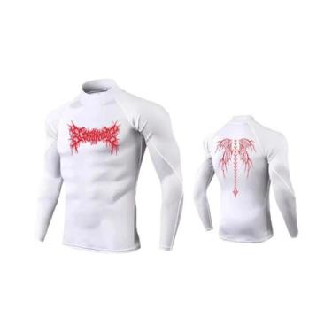 Imagem de Camisa De Compressão Masculina Y2K Com Gola Alta, Secagem Rápida, Para