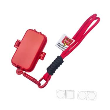 Imagem de KiBcsLic Estojo para giz de bilhar, porta-giz para taco de sinuca, estojo para ponteiras de giz, acessórios de sinuca e bilhar para iniciantes, Vermelho