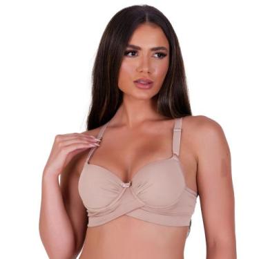 Imagem de Sutiã com Bojo Base Cruzada Alça Reforçada P ao XGG Alice - NAKA MODAS