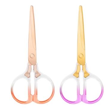 Imagem de Honagu Tesouras, tesouras de aço inoxidável de acrílico transparente, tesouras profissionais de escritório para casa, escola, escritório, faça você mesmo, corte de tecido de costura, uso geral, 2