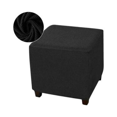 Imagem de Capa Elástica De Fleece Polar Para Puf Quadrado, Protetor De Móveis - 