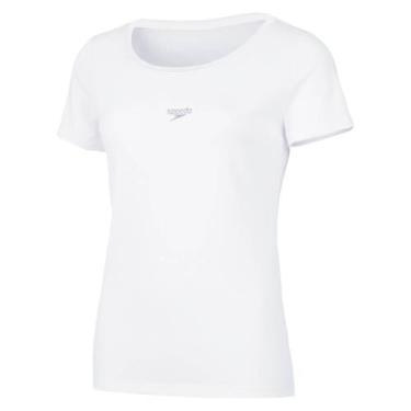 Imagem de Camiseta TShirt Interlock Basic Feminino Speedo, Branco, M