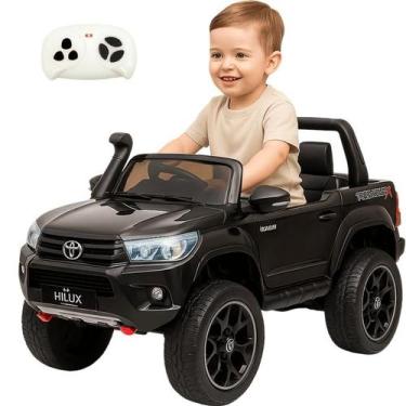 Imagem de Carro Eletrico Bang Toys JipeToyota Hilux Preto 12V Controle