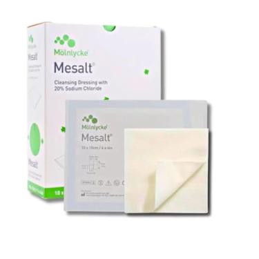 Imagem de Curativo de Cloreto de Sódio Mesalt 10x10cm - REF. 286080 - caixa com 30 unidades