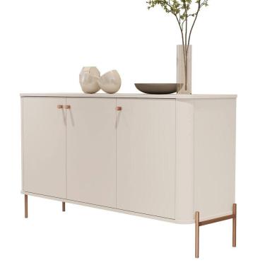Imagem de Buffet Aparador Tucupi Off White Pe Bronze - Moveis Jb