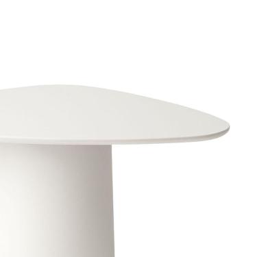 Imagem de Mesa De Jantar Cone Orgânica Tríon Redonda 160x164 Cm Laca Branca