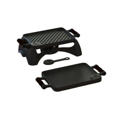 Imagem de Rechaud Bifeteira Dupla Face Ferro Alça Silicone Preta