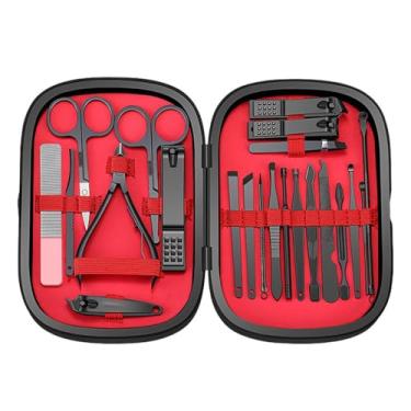 Imagem de Alicate de cutícula, ferramentas de unhas, cortador de unhas, pedicure, profissional, caixa de manga para unhas, conjunto completo