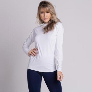 Imagem de Blusa Feminina Proteção UV Poliéster Manga Longa Compressão Segunda Pele Térmica-Feminino