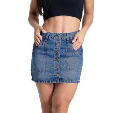 Imagem de Saia Jeans Sawary - 281988 - Azul médio 44-Feminino