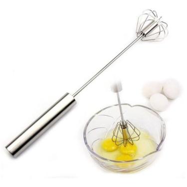 Imagem de Batedor de ovos inox bolo giratório shaker - Clink