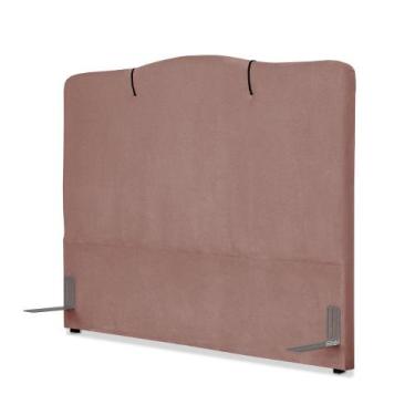 Imagem de Cabeceira de Cama Box Viúva 128 cm Moscou Inspire House Suede Veludo R