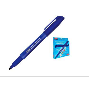 Imagem de Pincel Marcador Permanente Azul 2.0mm Caixa com 12 - KAZ