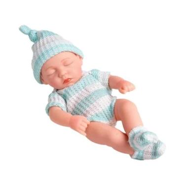 Imagem de Boneca Reborn De Vinil Macio À Prova d'Água De 20cm, Linda Mini Boneca