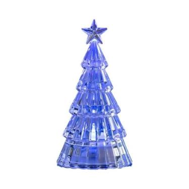 Imagem de Mini Enfeites De Árvore De Natal De Cristal Luminoso 2 Peças Decoraçõe