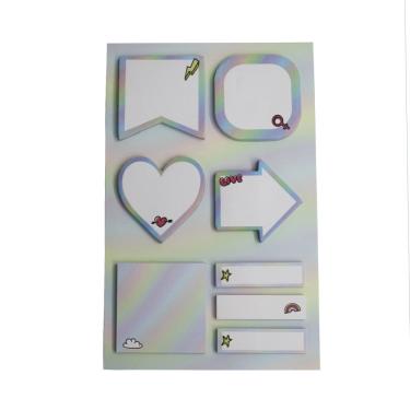 Imagem de Kit Blocos Adesivos Le Anotações Decorados Girl Power com 08 Formatos 30 Folhas Cada