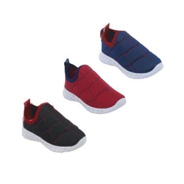 Imagem de Kit 3 Pares Tênis Infantil Menino Estampado Leve Conforto-Masculino