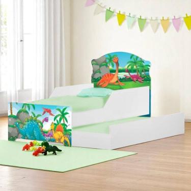 Imagem de Bi Cama Infantil 153cm X 79cm Kmcb Dinossauros