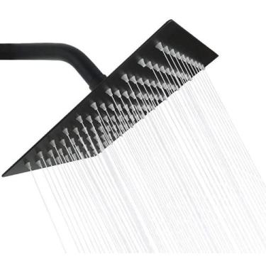 Imagem de Ducha Chuveiro a Gás Fria Quadrada Solar Parede Externa Piscina 20x20 