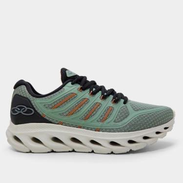 Imagem de Tênis Infantil Olympikus Cyber 4 Menino, Verde militar, Preto, 33