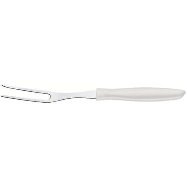 Imagem de Garfo Trinchante Tramontina Aço Inox Plenus - 26,1cm, Off White