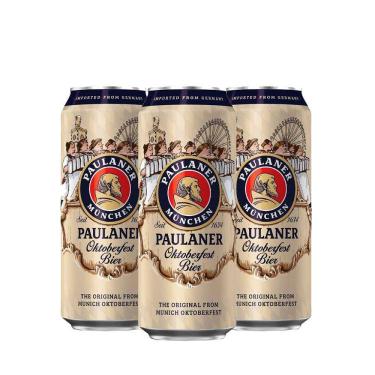 Imagem de Pack 3 Cervejas Paulaner Oktoberfest Lata 500ML