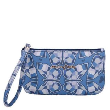 Imagem de Carteira Alça de Mão Grande Fellipe Krein Ss23 Fk656 - Azul, Azul