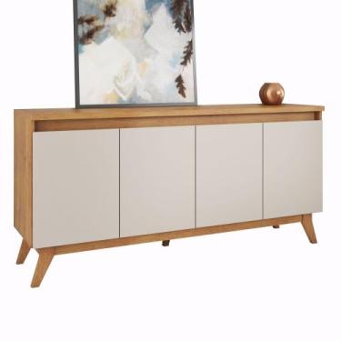 Imagem de Buffet Aparador 4 Portas MDP/MDF Mel Off White 156cm Eifel - Viero