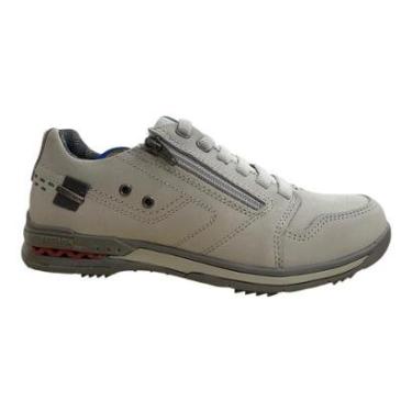 Imagem de Sapatenis Masculino Pegada Couro Conforto Calce Fácil Zíper 114858-Masculino