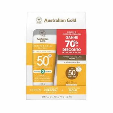 Imagem de Kit Australian Gold - Protetor Solar Corporal FPS50 + Protetor Solar Facial Antipoluiçã...