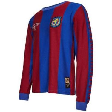 Imagem de Camisa Barcelona Anos 80 Retrô Maradona Manga Longa Masculino-Masculino