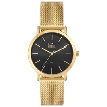 Imagem de Relógio Dumont Masculino Traveller Dourado - DU2035MOZ/4P-Masculino