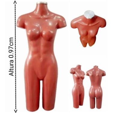 Imagem de Manequim feminino adulto (Meio corpo definido N.38) na cor Rose com ta