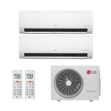Imagem de Ar Condicionado Multi Split Inverter LG 24000 BTUS 2x Evap Hi Wall 12000 Quente e Frio...