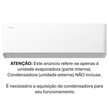 Imagem de Evaporadora Split Hi-Wall Hi-Efficiency Inverter Hisense com 9.000 BTUs, Frio, Wi-fi, H...