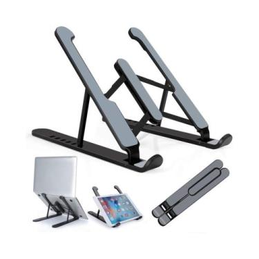 Imagem de Suporte Para Notebook Ajustável Dobrável Ergonômico Suporta Até 20kg -