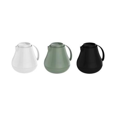 Imagem de Garrafa Termica Bule Preto Verde Branco Cafe Cha Leite 400ml - casa ch