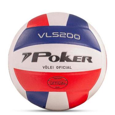 Imagem de Bola de Vôlei Quadra ou Areia Oficial PVC VLS 200 Poker, Royal, Vermel