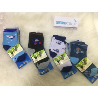 Imagem de Meia infantil com 12 pares tamanho  15-19 de 2 a 4 anos - amorarma