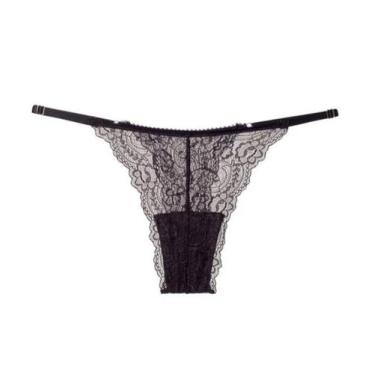 Imagem de Calcinha string fio dental renda she, Preto, GG
