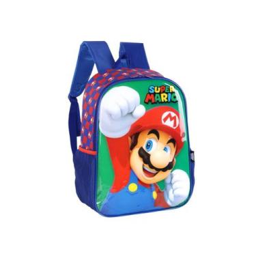 Imagem de Mochila Costas Super Mario Bros Infantil Escolar Meninos, Mario