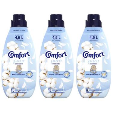 Imagem de Kit Amaciante de Roupa Comfort Puro Cuidado - Concentrado 1L Cada 3 Un