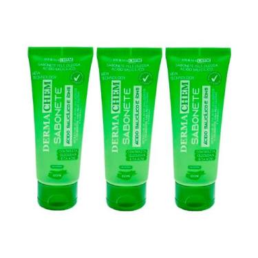 Imagem de Kit 3 Sabonetes Facial Pele Oleosa Antiacne Ácido Salicílico Dermachem